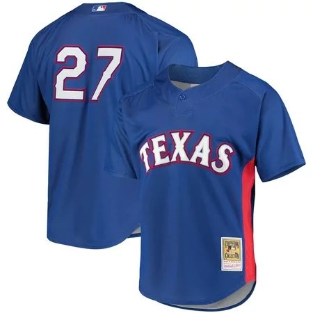 Men s Mitchell & Ness Vladimir Guerrero Royal Texas Rangers Cooperstown Collection Mesh Batting Prac | Walmart (US)
