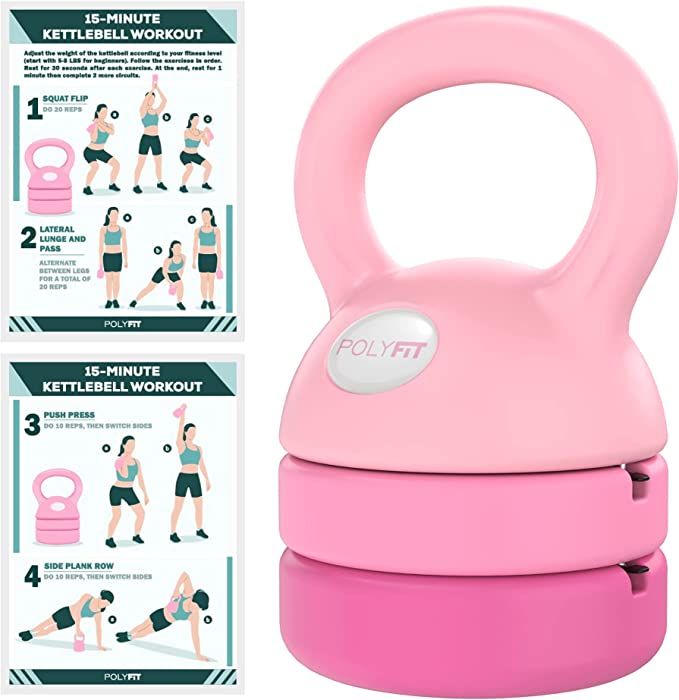 Polyfit Adjustable Kettlebell - Kettlebell Weights Set for Home Gym | Amazon (US)