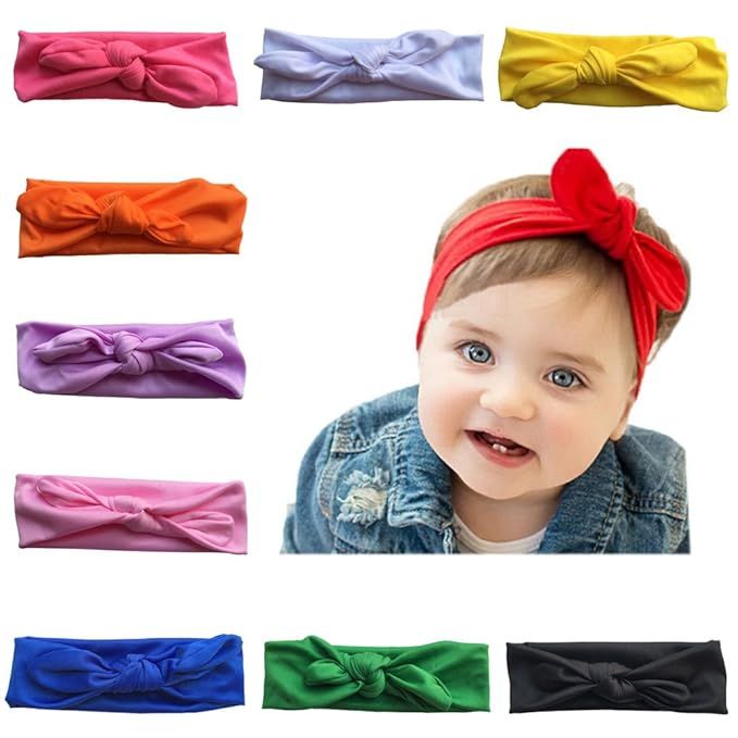 Arlai 10 Color Baby Girls' Hair Accessories Toddler Bow Headbands Turban Knot Rabbit Hairband Hea... | Amazon (US)