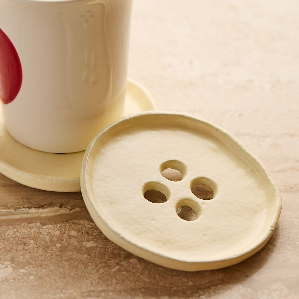 Emma Chamberlain Enamel Button Coaster Sets | West Elm (US)