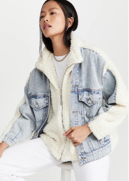 Sherpa denim jacket for fall
Women’s fall jackets
Fall coats
Fall denim 
Jean jacket 
Size down 


#LTKstyletip #LTKtravel #LTKSeasonal