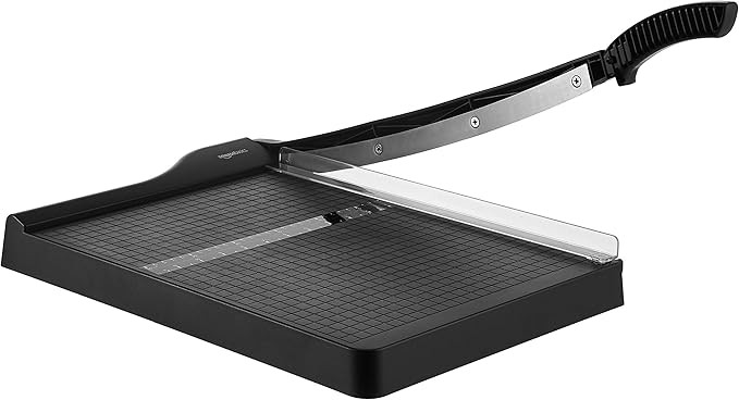 Amazon Basics Guillotine Paper Cutter with Blade Lock, Heavy-Duty, 12-Inch, 10-Sheet | Amazon (US)