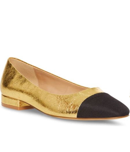 Steve Madden Blair Cap Toe Ballet Flat // The Gold and Black are you kidding!?

Am hoping this feel good. But if they don’t I’ll get Nordstrom to stretch them. Did you know they do that, for free? 

#LTKstyletip #LTKxNSale #LTKunder100