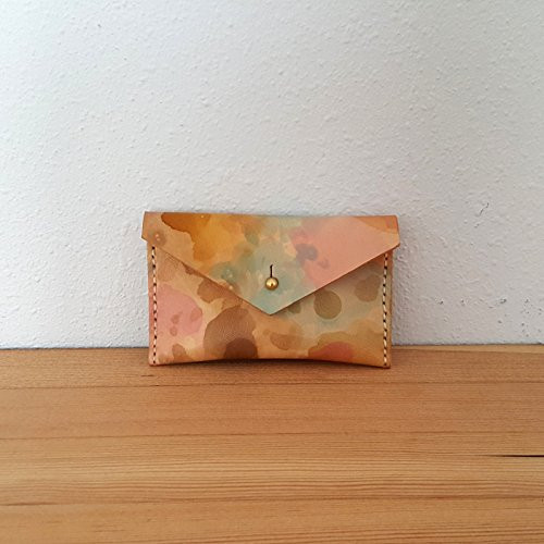 Small Leather Change Purse in Watercolor | Amazon (US)