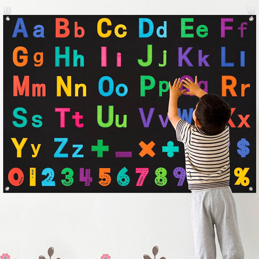 WATINC 151Pcs Alphabets Letters Numbers Felt Board Story Preschool Set Colorful ABC Letter Upper ... | Amazon (US)