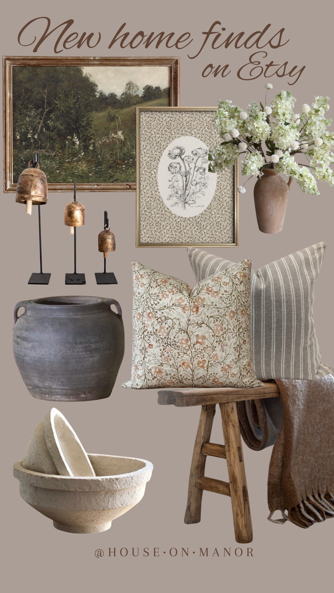 Home finds I'm currently loving on Etsy!


summer pillows, vintage bench, vintage vase, rustic vase, distressed vase, decor bells, neutral vintage wall art, hydrangeas, vintage skinny bench, paper mache bowl, neutral home decor, neutral decor, etsy home finds 

#LTKSaleAlert #LTKStyleTip #LTKHome