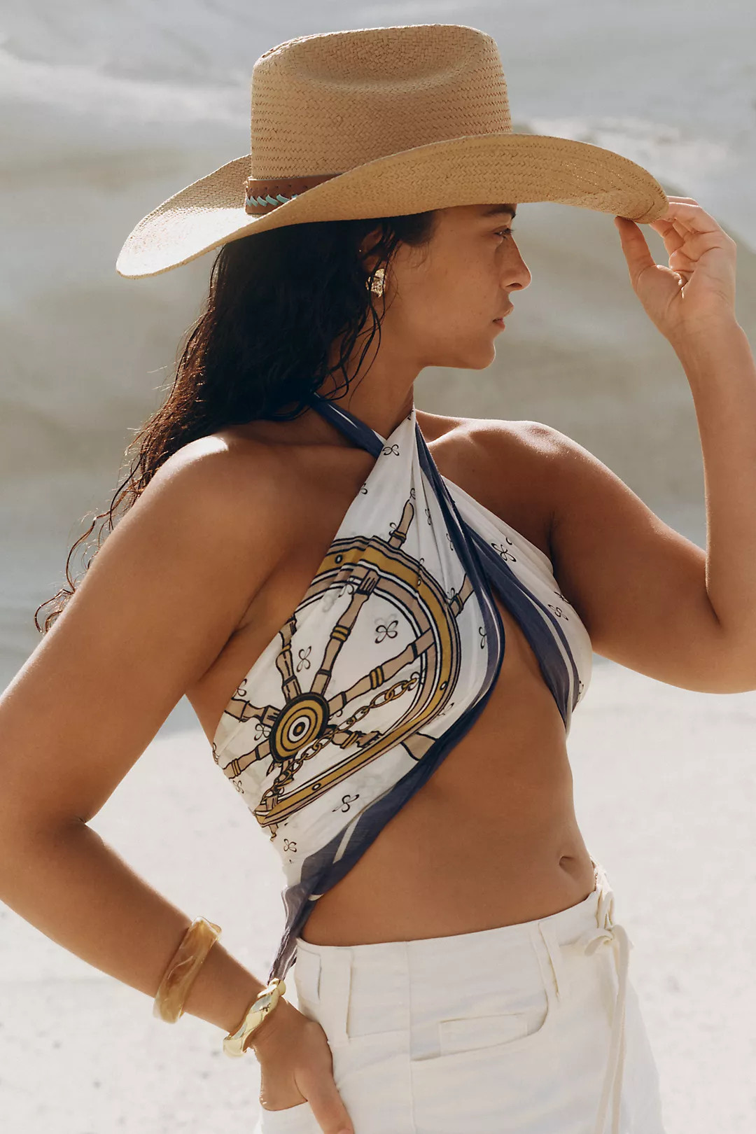 Maeve Large Silk Blend Scarf | Anthropologie (US)