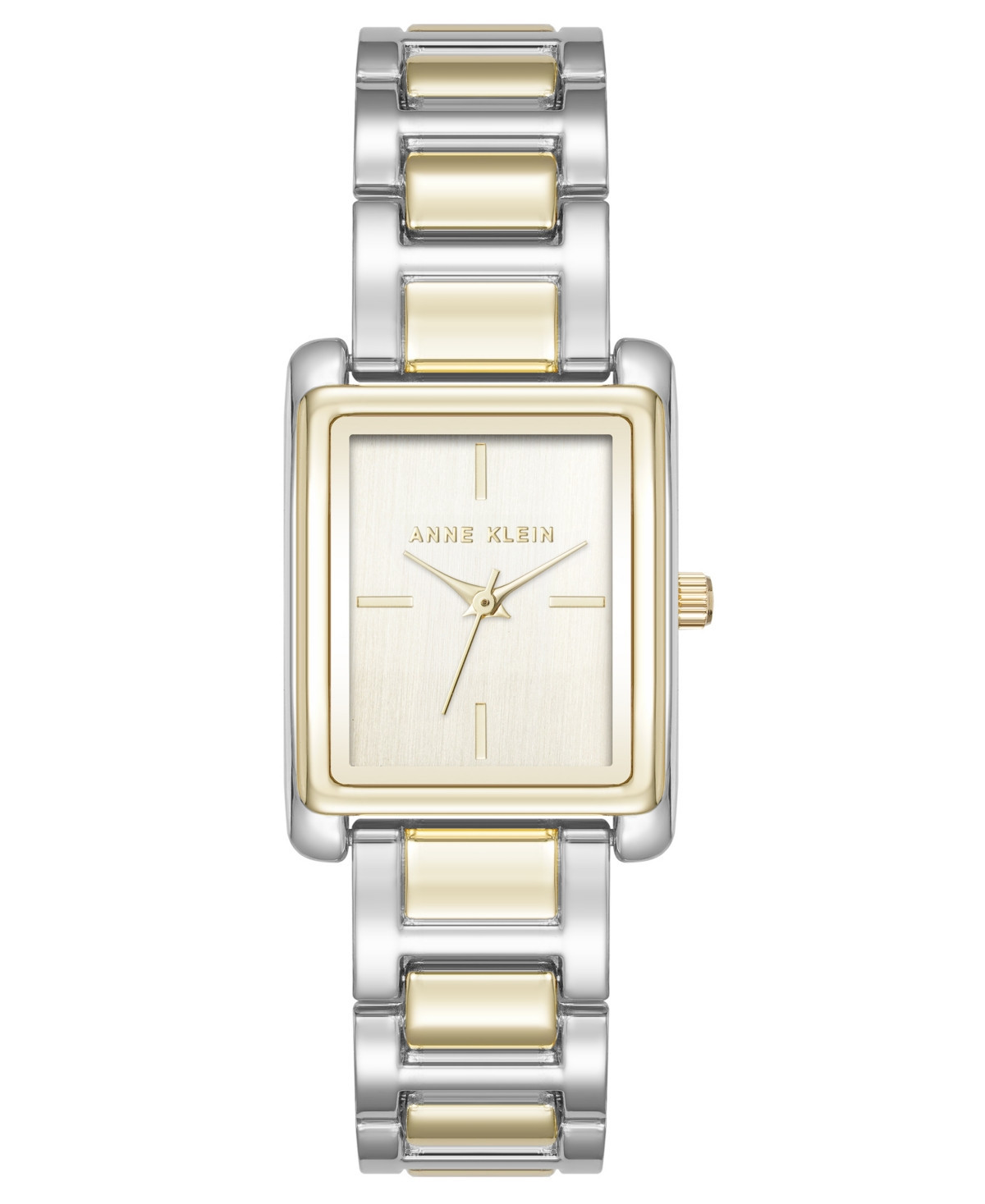 Anne Klein Women's Quartz Contemporary Champagne and Two-Tone Alloy Metal Watch, 24mm - Silver-Tone/Gold-Tone | Macy's