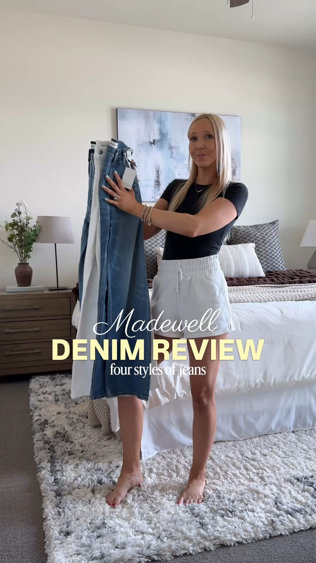 Reviewing four different styles of @Madewell jeans. They all fit SO GOOD! 🙌🏻

Here are the denim styles I tried:

1. The Emmy Wide Leg in white - size 25 standard, 30” inseam
2. Low Slung Baggy - size 25 standard, 30” inseam
3. The Perfect Vintage Wide Leg Crop - size 25 standard, 27” inseam
4. The Emmy Wide Leg in dark wash - size 25 standard, 30” inseam

Madewell denim, Madewell jeans, wide leg jeans, baggy jeans, jeans haul, white wide leg jeans, white jeans, jeans try on, Madewell try on

#LTKootd #LTKxMadewell #LTKSaleAlert