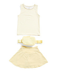 Girls 3pc Tank Top And Crossover Skort With Fanny Pack Set | Kids' Sets | Marshalls | Marshalls