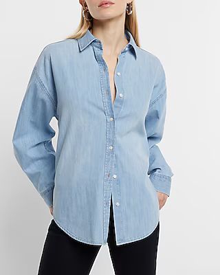 Denim Boyfriend Portofino Shirt | Express