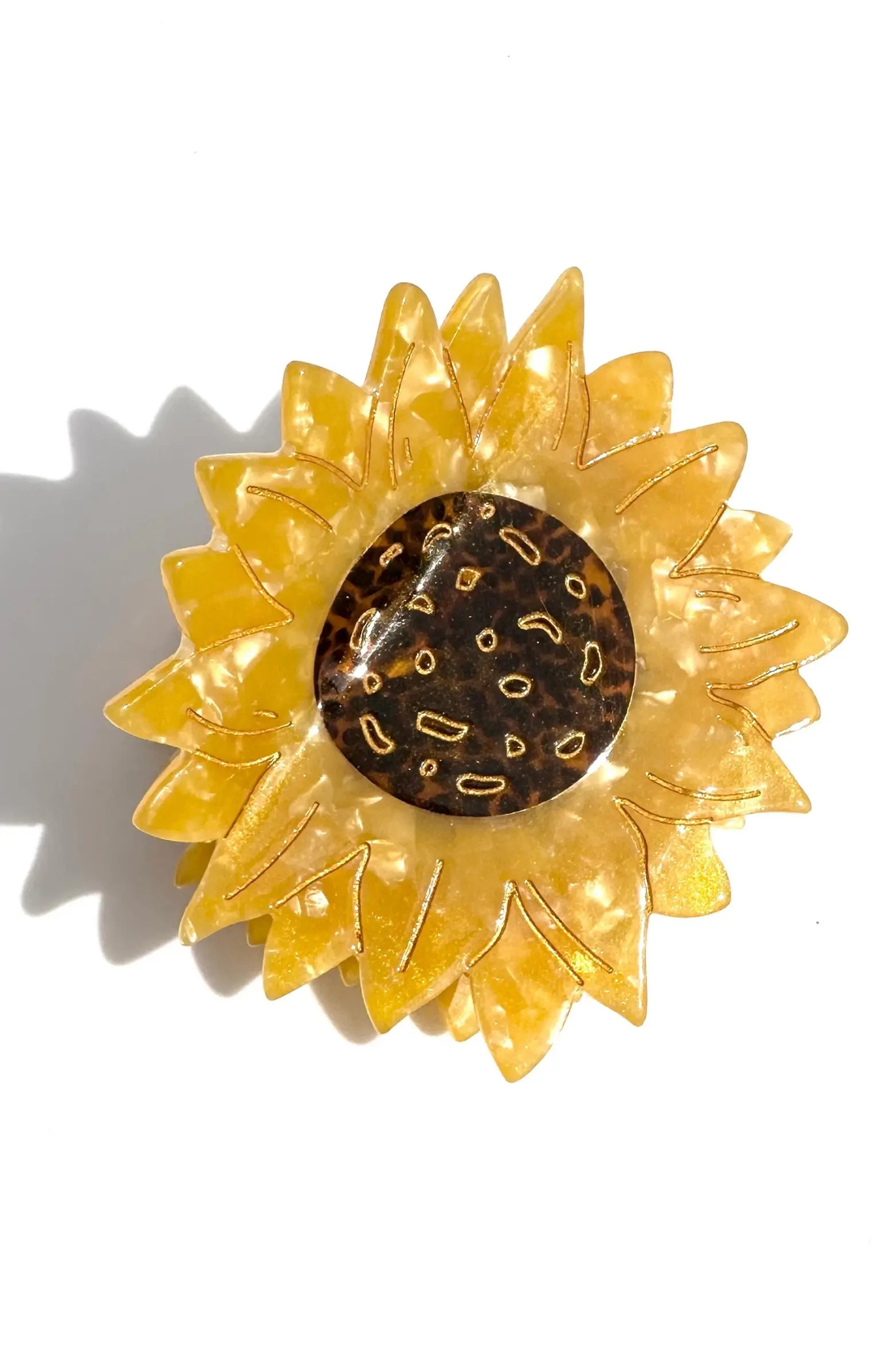 Solar Eclipse Sunflower Claw Clip | Nordstrom | Nordstrom