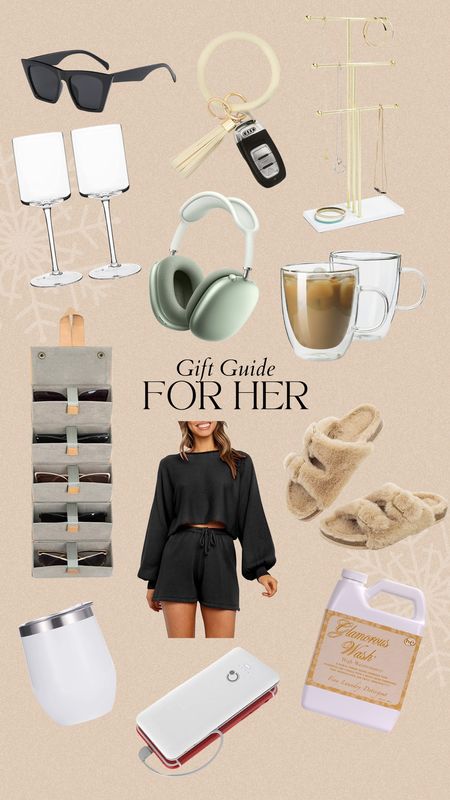 Gift Guide for her: amazon prime 👏🏼

sunglasses, amazon finds, amazon must haves, slippers, house shoes, wine glass, headphones, airpods, two piece set, sunglasses organizer, gift guides, whits whims, gift guide 

#LTKCyberweek #LTKHoliday #LTKSeasonal