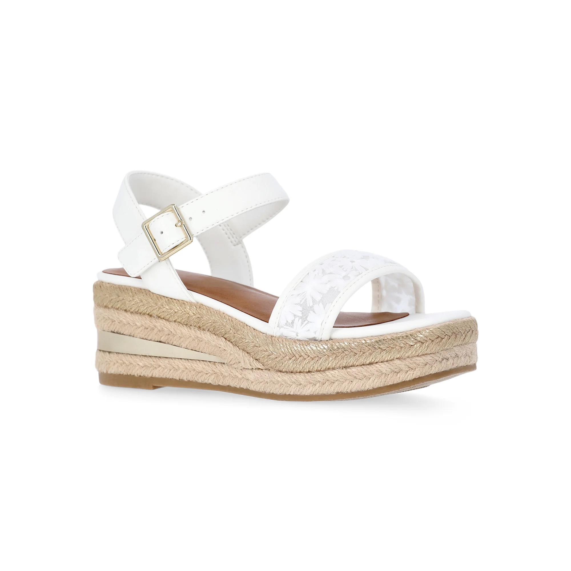 Wonder Nation Girls Buckle Texture Wedges | Walmart (US)