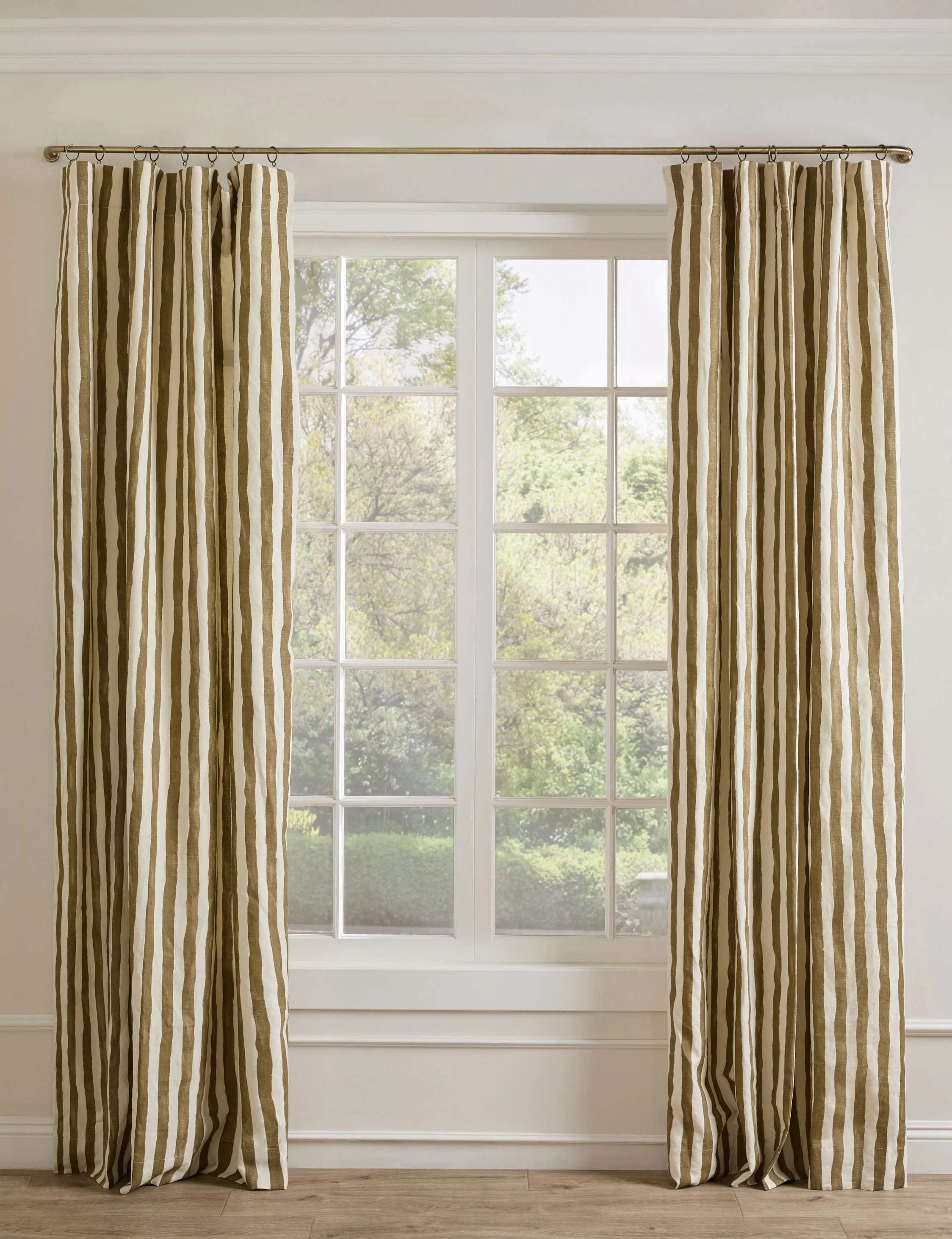 Painterly Stripe Linen Curtain Panel by Sarah Sherman Samuel | Lulu and Georgia 