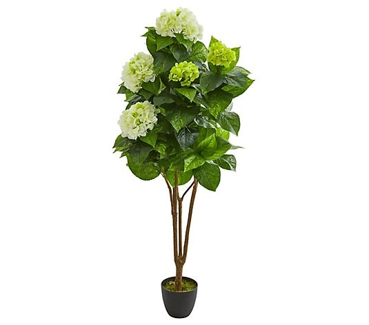 5' Hydrangea Artificial Plant by Nearly Natural - QVC.com | QVC
