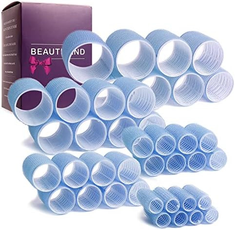 Jumbo Hair Rollers Hair Curlers. 2.5 inch Large Self Grip Hair Curlers for Long Hair, Big Hair Rolle | Amazon (US)