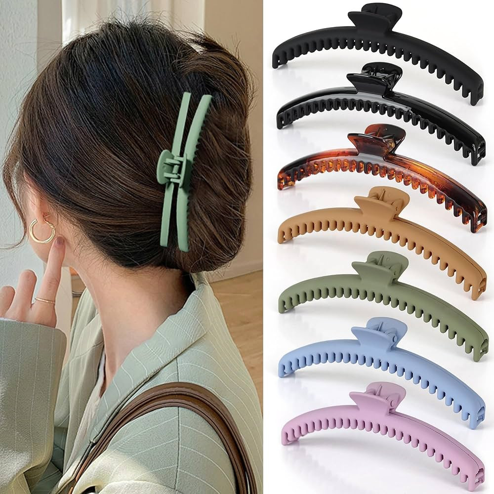 Hold Everything Hair Claw Clips Perfect for Thick and Thin Hair Straight, Wavy and Curly Strong C... | Amazon (US)