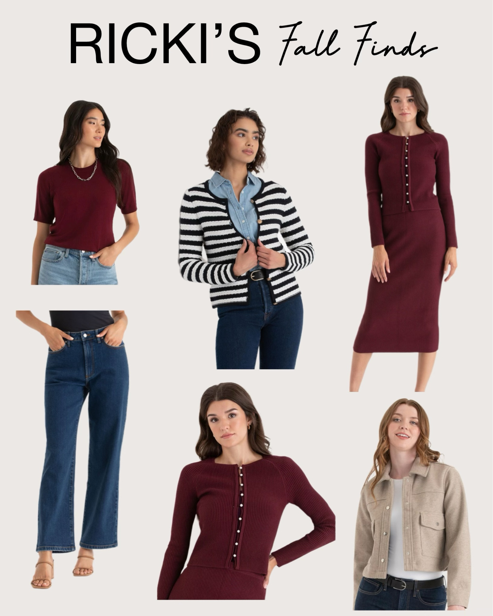 Ricki’s fall fashion finds on sale in store and online. Canadian fashion blogger. Sweater top, cardigan, knit skirt, burgundy sweater, suede jacket, high waisted jeans, wide leg jeans 

#LTKcanada #LTKmidsize #LTKautumn