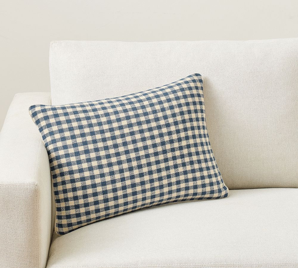 Blaine Check Lumbar Pillow Cover | Pottery Barn (US)