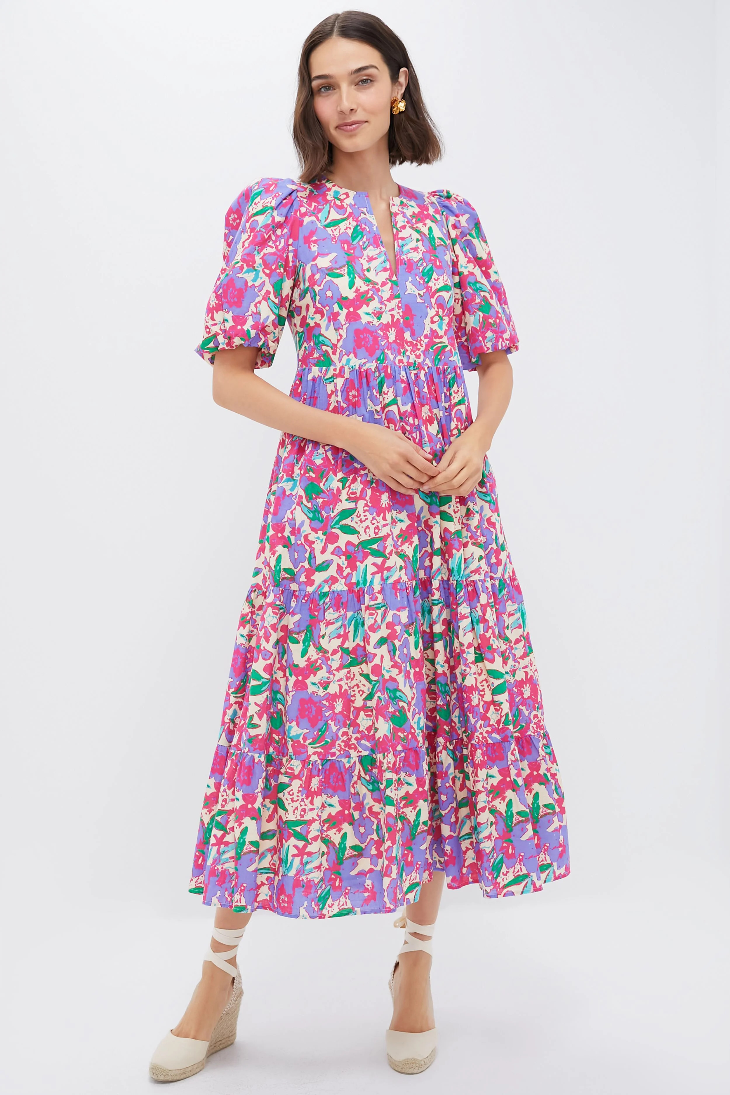 Magenta Multi Floral Cisco Maxi Dress | Tuckernuck (US)