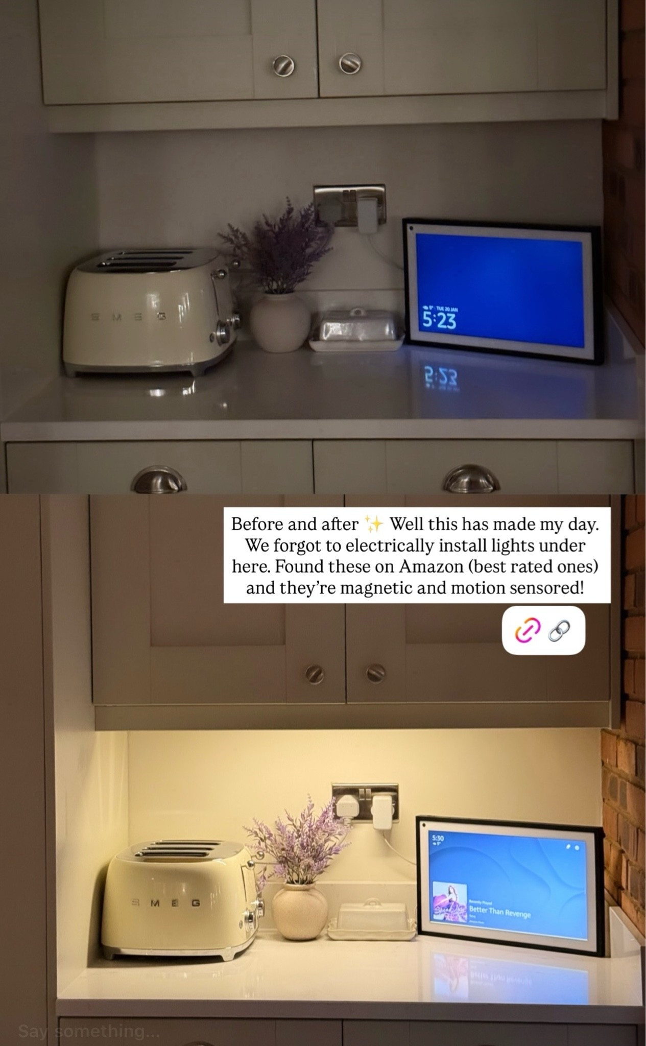 The difference this lighting makes! 💡

#LTKhome
