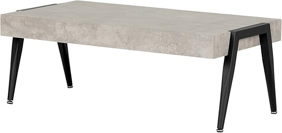 South Shore Industrial Coffee Table with Metal Legs, Gray & Black | Amazon (US)