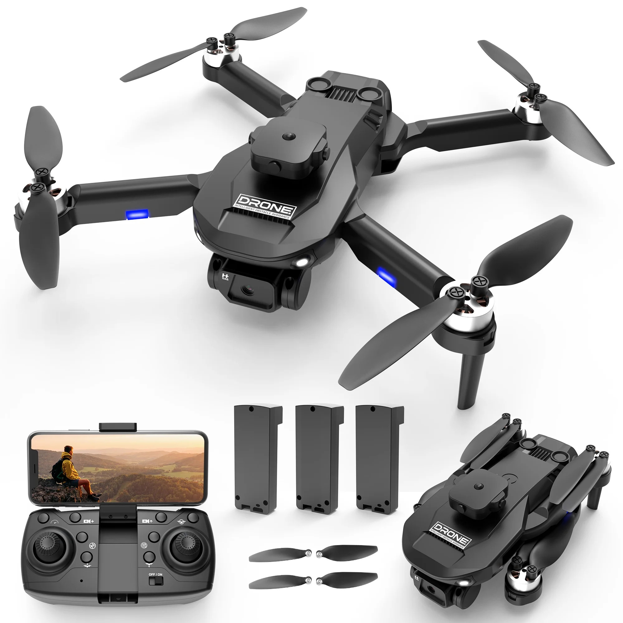 F196 Drone with 6K HD Camera for Adults and Kids, FPV Drone with Brushless Motors, Optical Flow S... | Walmart (US)