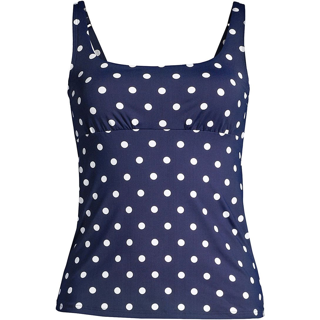 Women's Chlorine Resistant Square Neck Underwire Tankini Swimsuit Top | Lands' End (US)