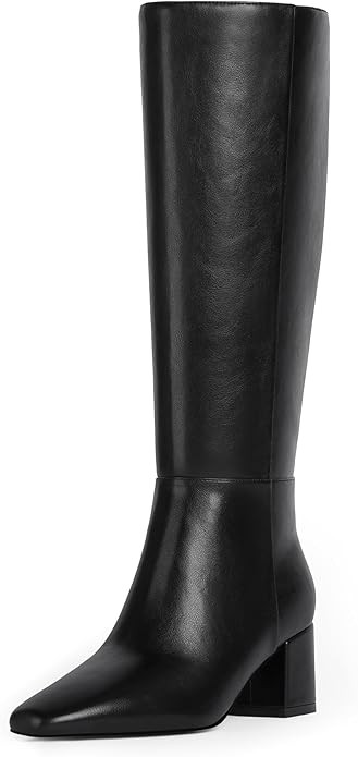 Knee High Boots Women Chunky Heel Square Toe Tall Boots for Women Block Mid Heeled Long Fall Boot... | Amazon (US)