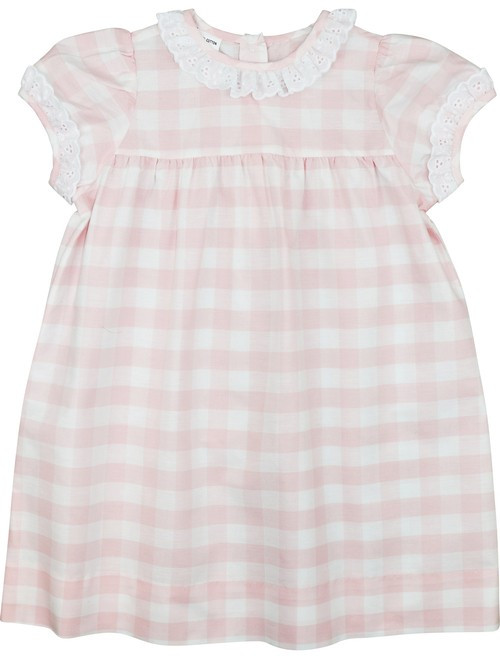 Pink Buffalo Check Eyelet Dress | Cecil and Lou