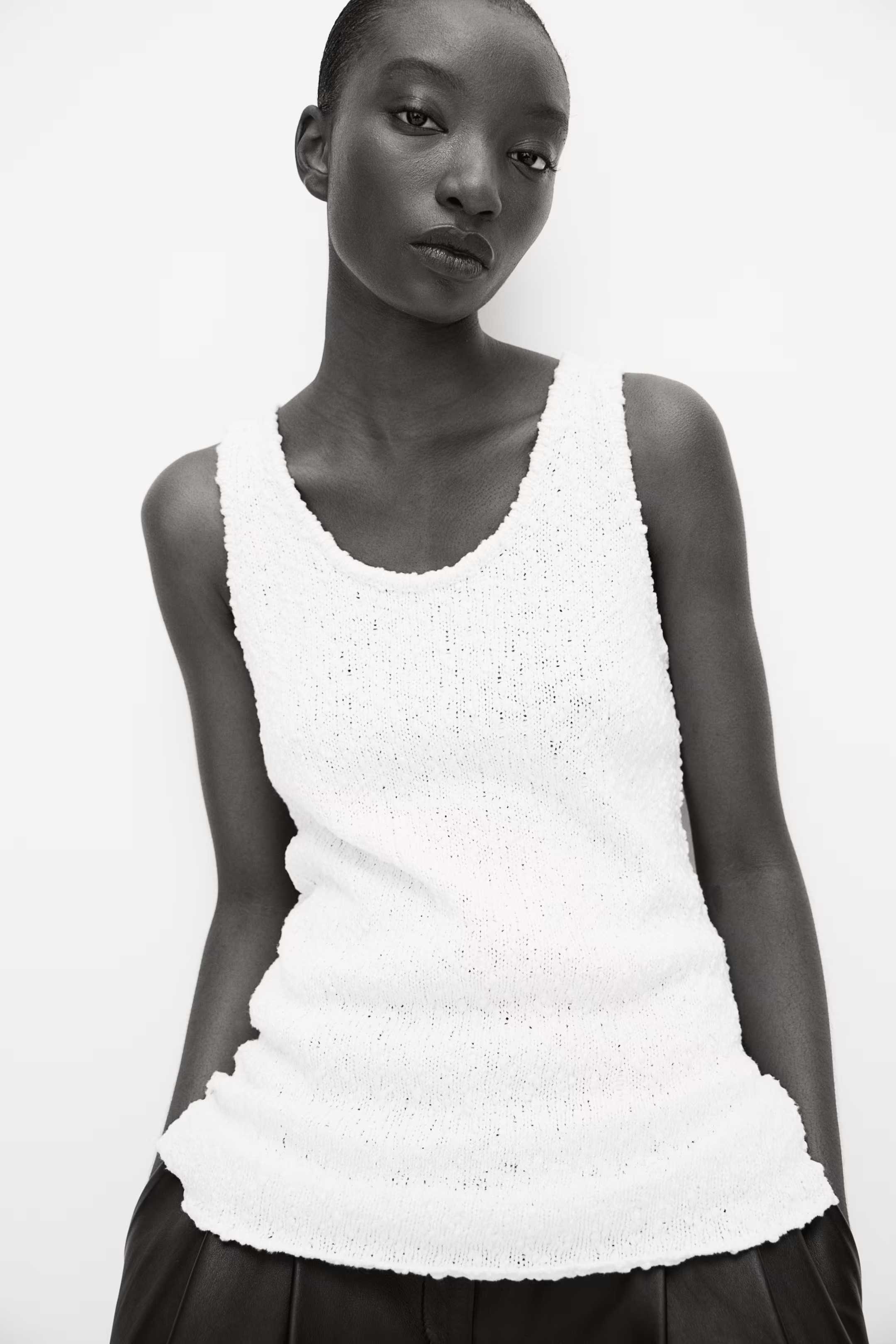 Silk-blend knitted vest top | H&M (UK, MY, IN, SG, PH, TW, HK)