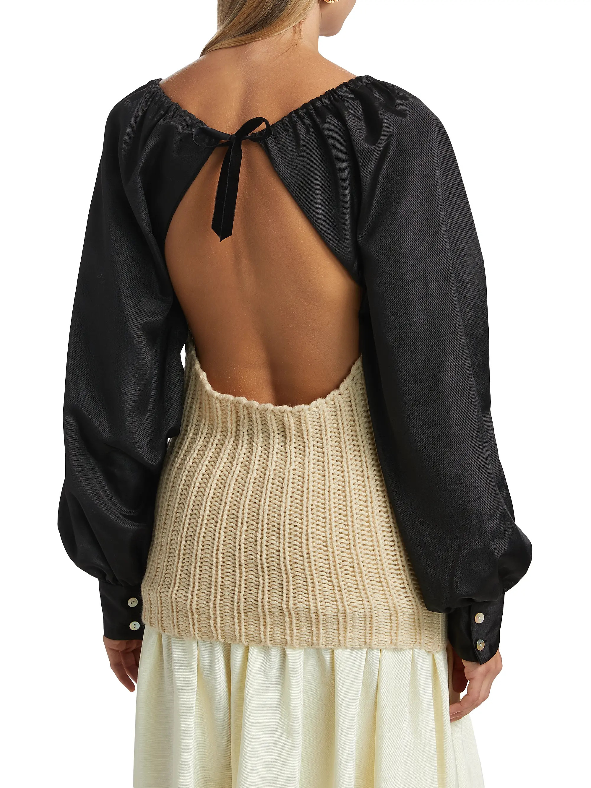 Lingua FrancaMekas Colorblock Knit Combo Top | Saks Fifth Avenue