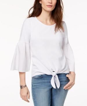 Ny Collection Bell-Sleeve Top | Macys (US)