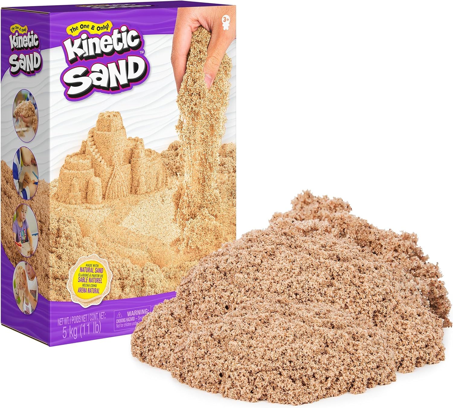 Kinetic Sand, 11lbs of All-Natural Brown Bulk Play Sand, Sandbox Sensory Toys for Kids | Amazon (US)