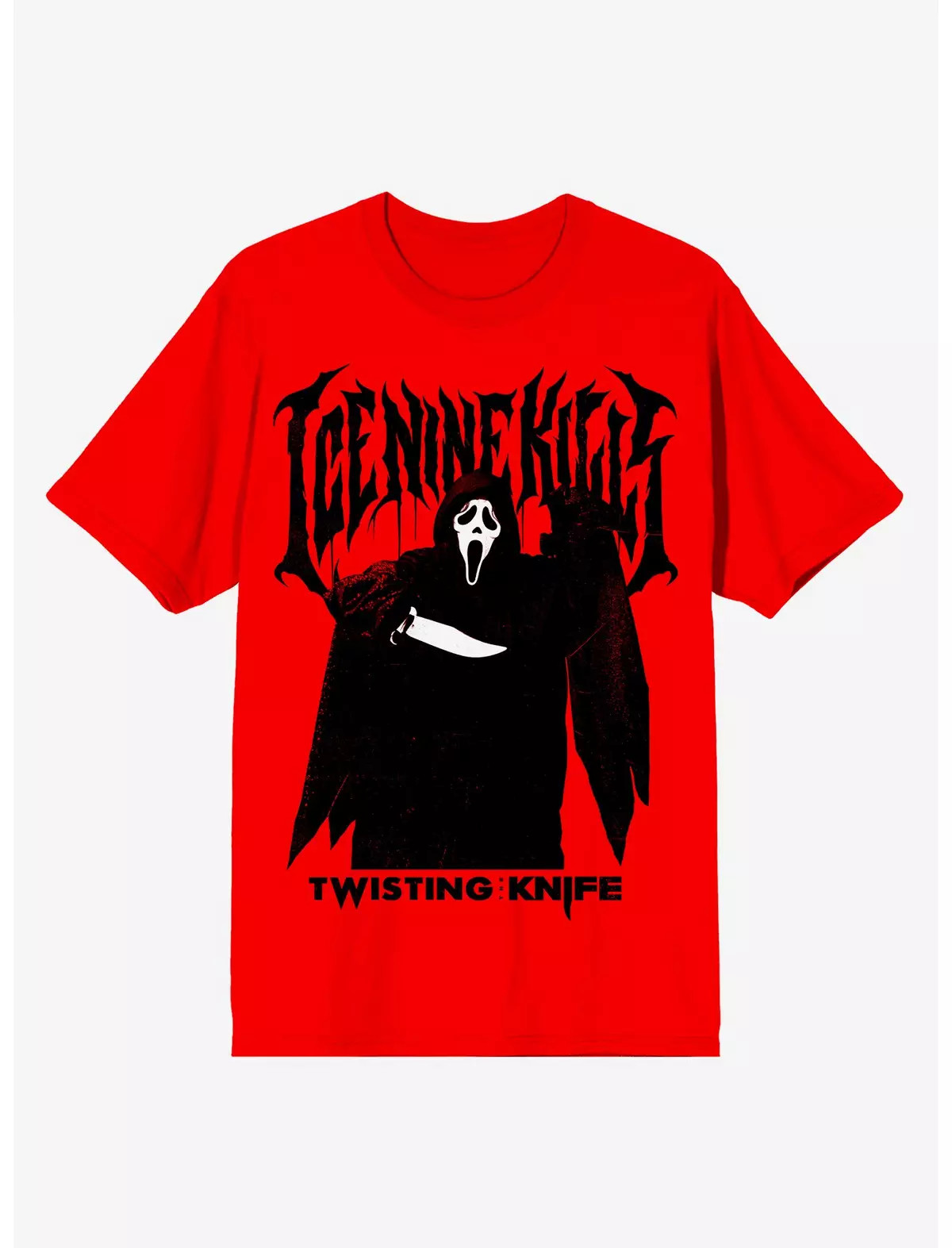 Ice Nine Kills X Ghost Face Twisting The Knife Portrait T-Shirt Hot Topic Exclusive | Hot Topic | Hot Topic