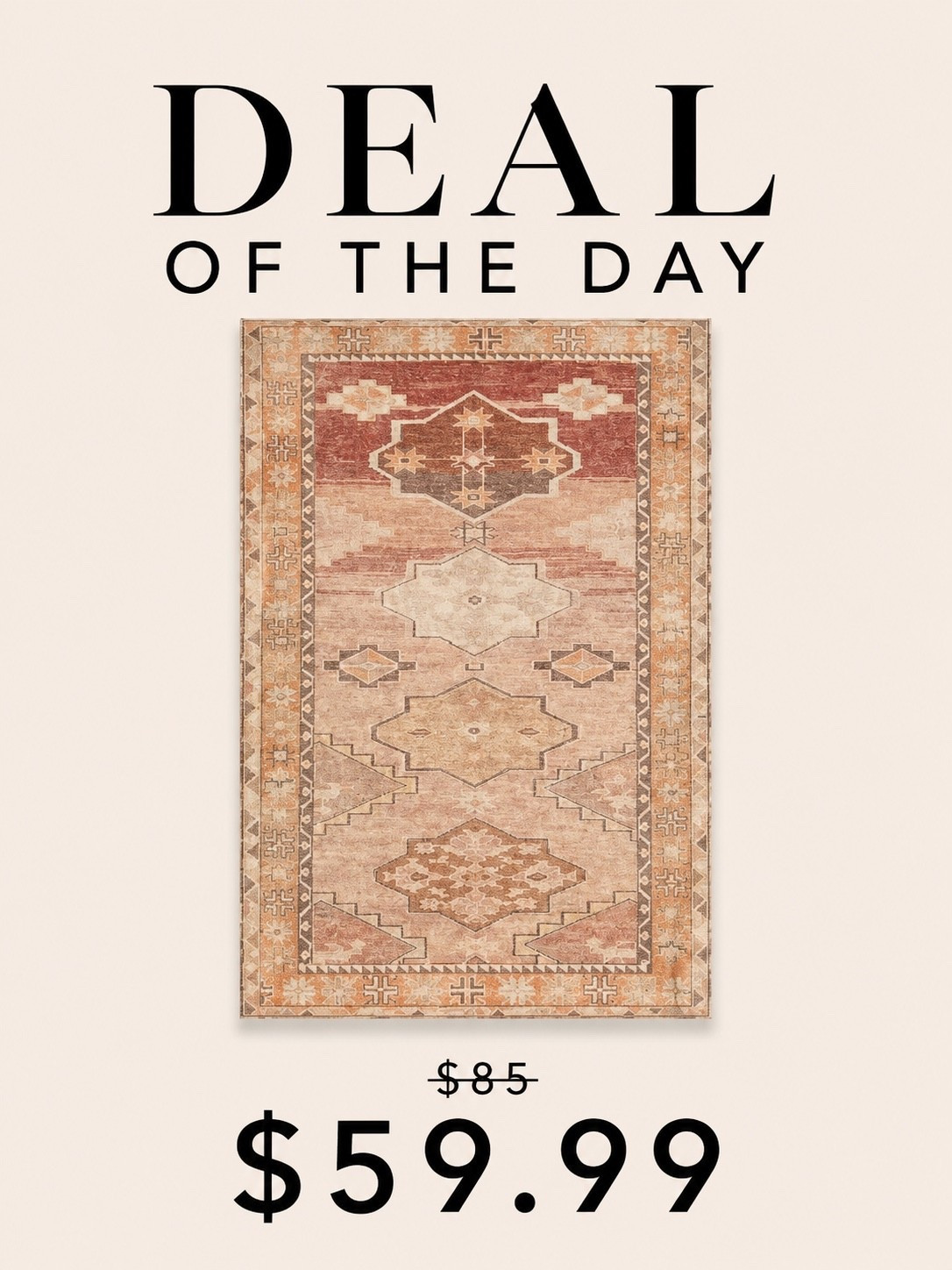 Muted Vintage Washable Rug

Love the soft vintage pattern and muted earthy tones in this rug. It has that collected, designer-inspired feel while still being neutral enough to work with so many styles. Such a good affordable find.

#LTKHome #LTKSaleAlert #LTKSeasonal