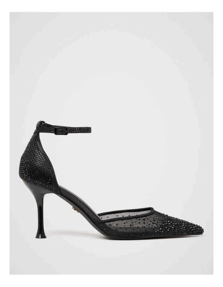 Forever NewEvelyn Embellished Mesh Evening Heels in Black | Myer