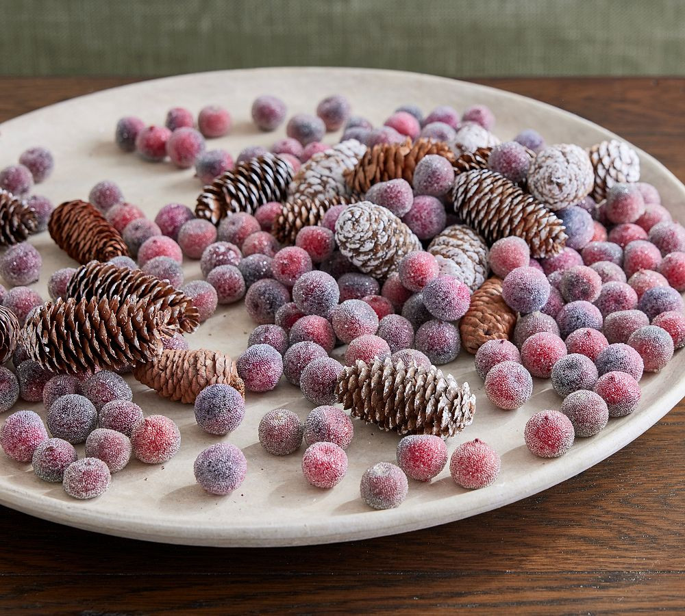 Pinecone And Cranberry Vase Filler | Pottery Barn (US)