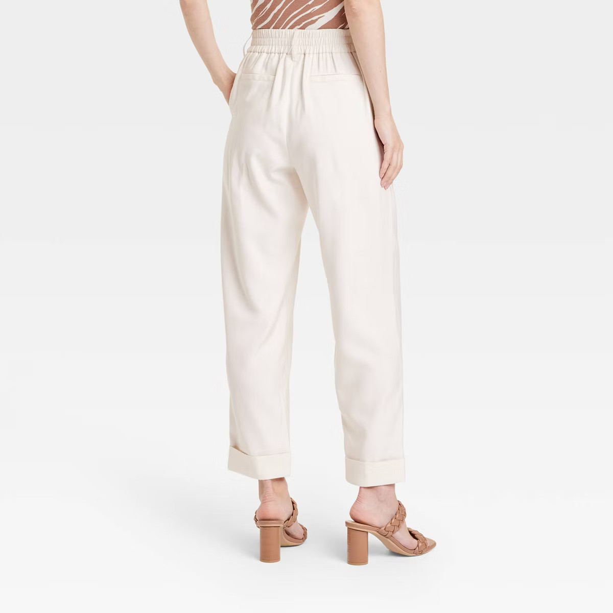 Women's High-Rise Slim Fit Effortless Pintuck Ankle Pants - A New Day™ | Target