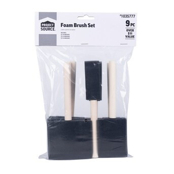 Project Source 9-Pack Multiple Sizes Foam Flat Paint Brush (General Purpose Brush) | Lowe's