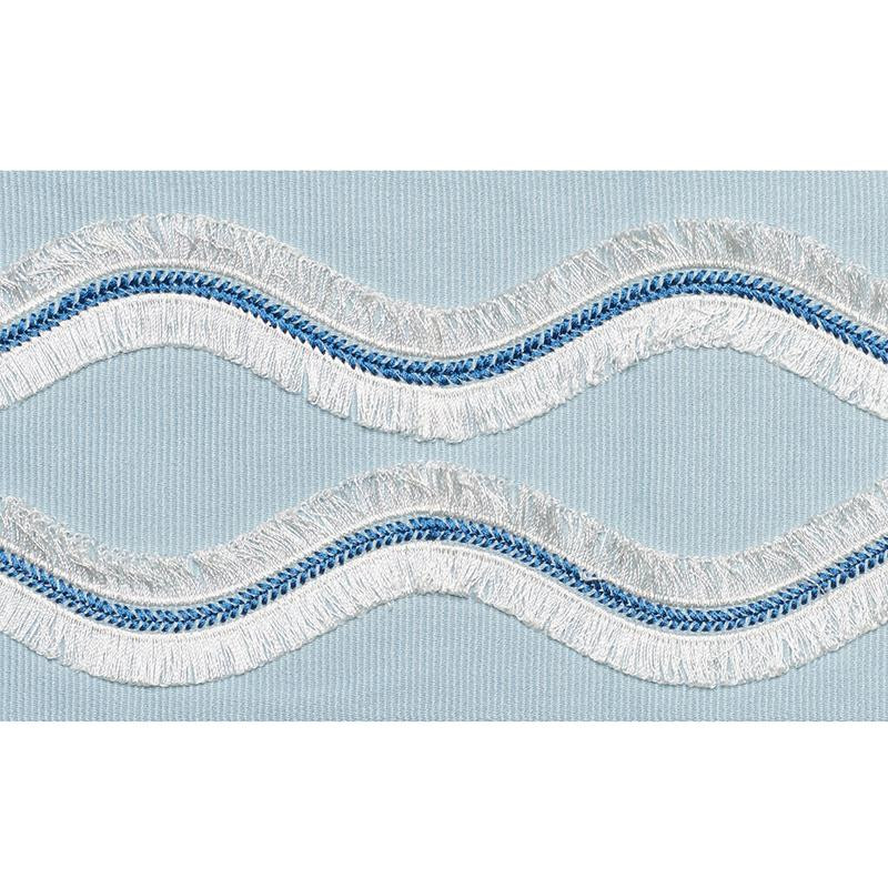 Schumacher Ogee Embroidered Tape Sky Trim | DecoratorsBest