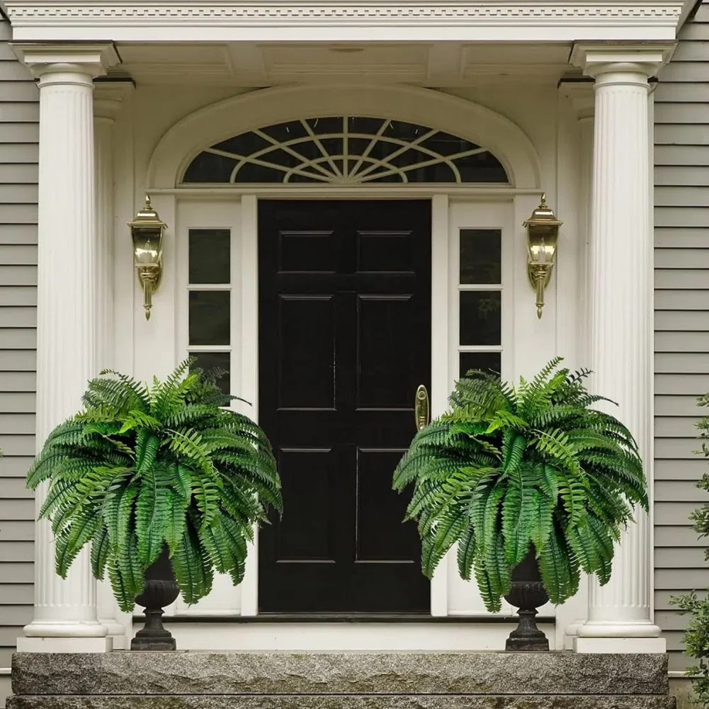 Decorative Persian fake flower fern,Front Door,Porch,Outdoor,21 leaves | Wayfair North America