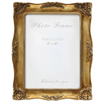 Vintage Picture Frame, Elegant Antique Photo Frames With Glass&Hook, Vine Pattern, Tabletop Wall Hanging, Gift Ldeas For Home Decor.(Gold) | Wayfair North America