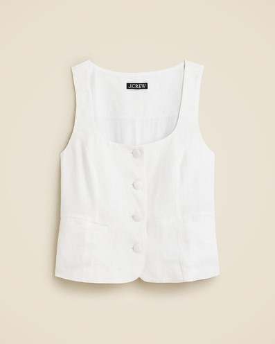 Click for more info about Scoopneck linen-blend vest