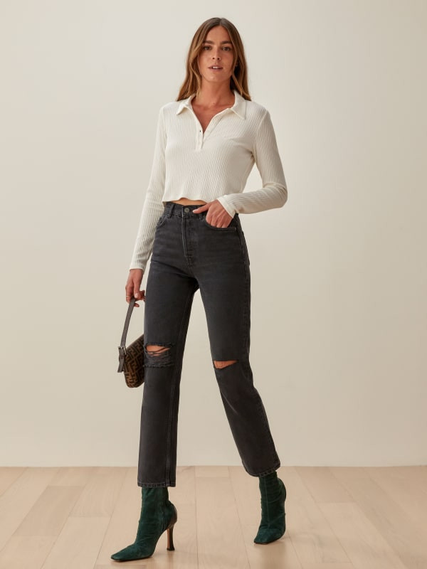 Cynthia High Rise Straight Jeans | Reformation (Global)