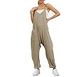 Womens Overalls Wide Leg Jumpsuits Casual Bib Summer Rompers Jumpers Loose Sleeveless Straps With... | Amazon (US)
