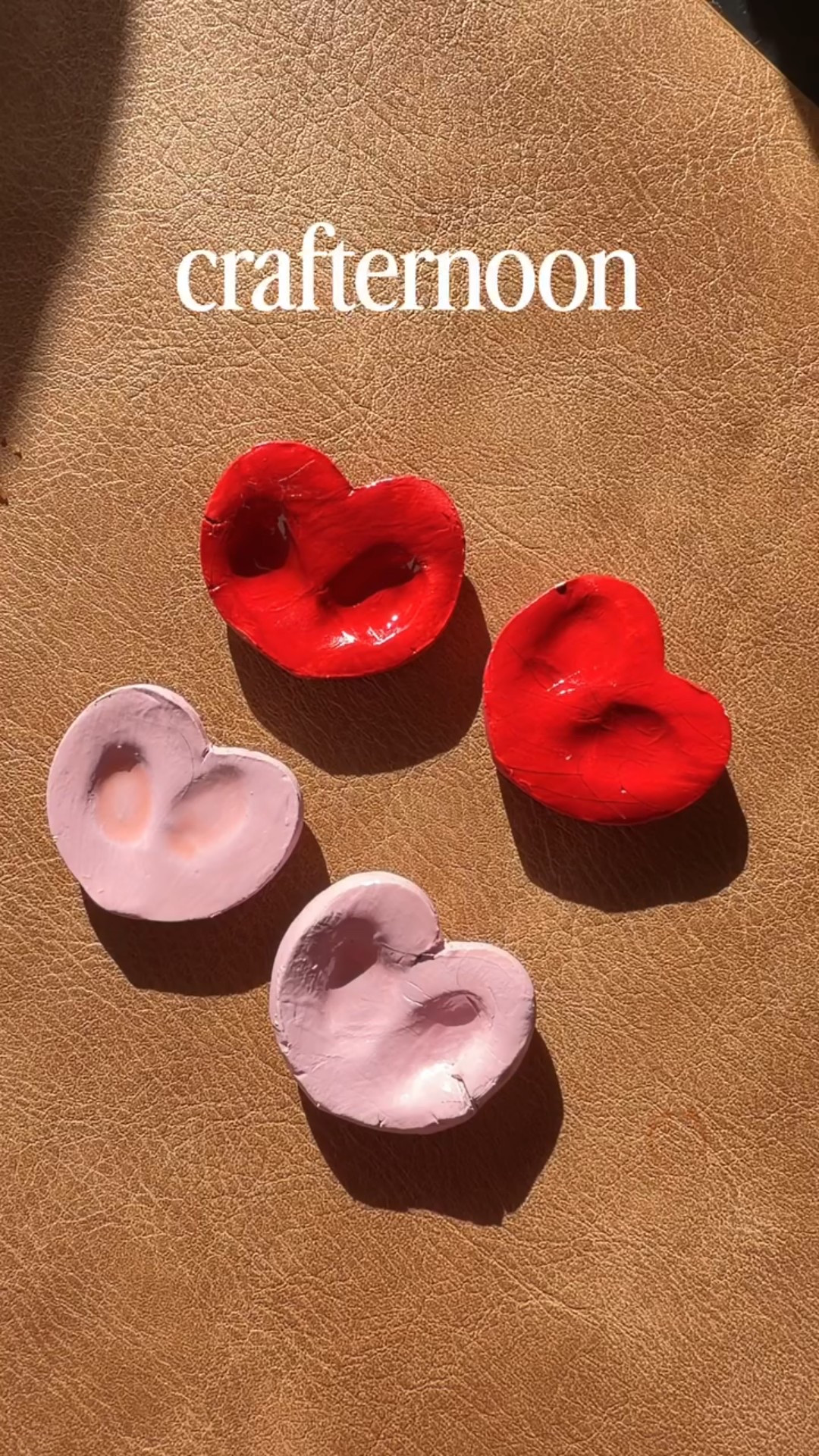 Crafternoon series 💗 made these heart shaped fingerprint magnets for a fun Valentine’s Day craft (that I’ll probably use year round). 

What you’ll need: 
- air dry clay 
- paint and brushes 
- modge podge spray 
- magnets with a sticker back (or use hot glue gun) 

#valentinesdaycraft #toddlercraftideas #valentinesdaykeepsake #fingerprintmagnets #familycrafts