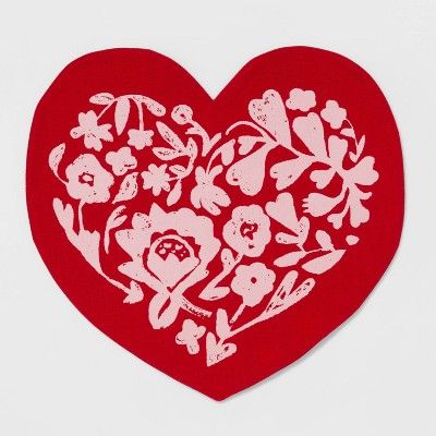 Cotton Floral Heart Shaped Placemat - Threshold™ | Target