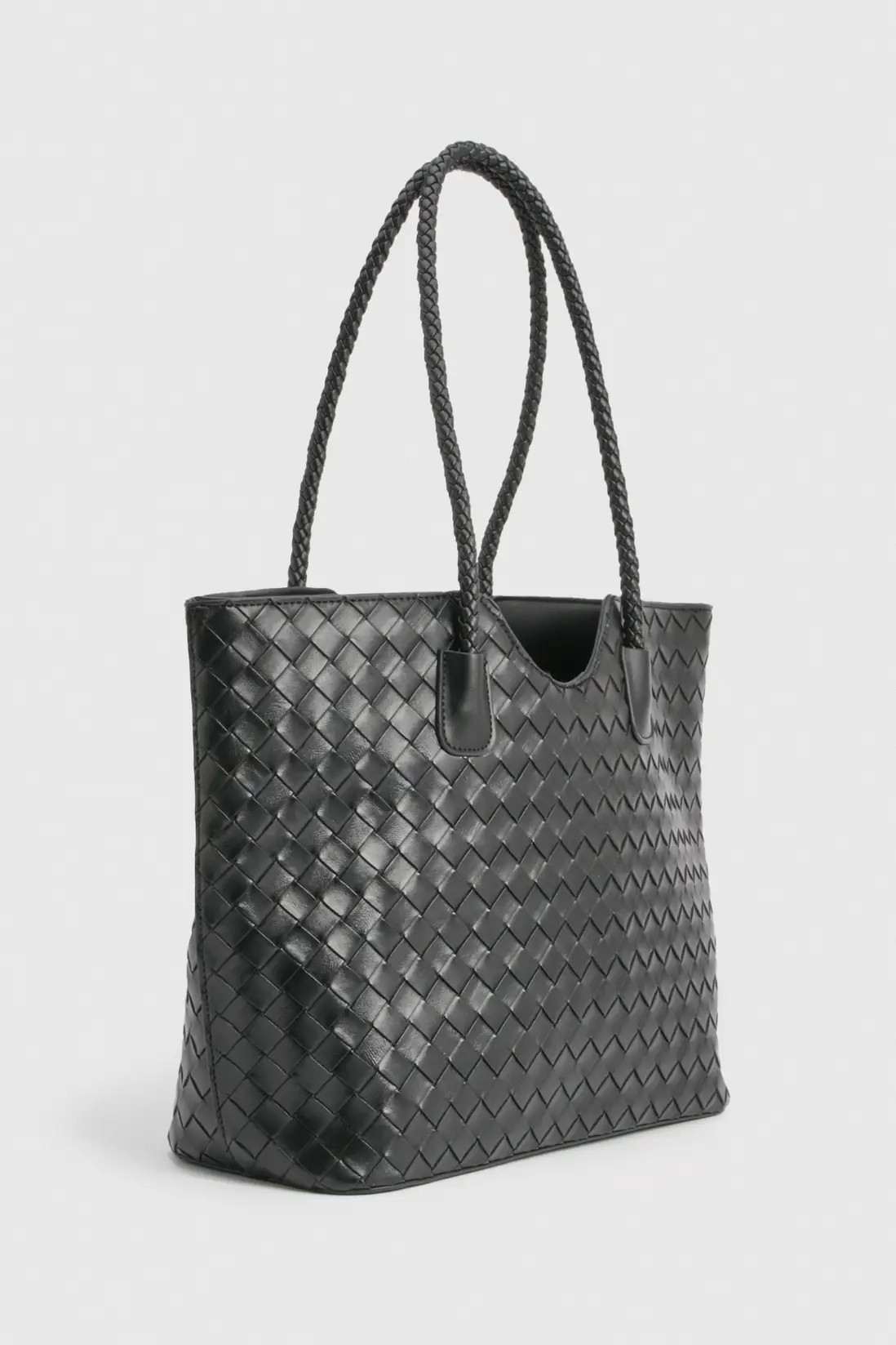 Black Woven Large Tote Bag | Boohoo | Boohoo.com (UK & IE)